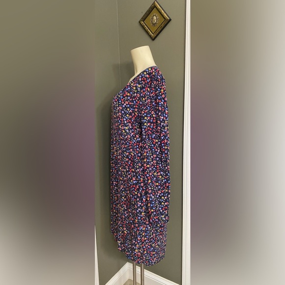 Gap Long Sleeve Shift Dress Navy Floral, long sleeves Women’s size XL Tall - Picture 5 of 11